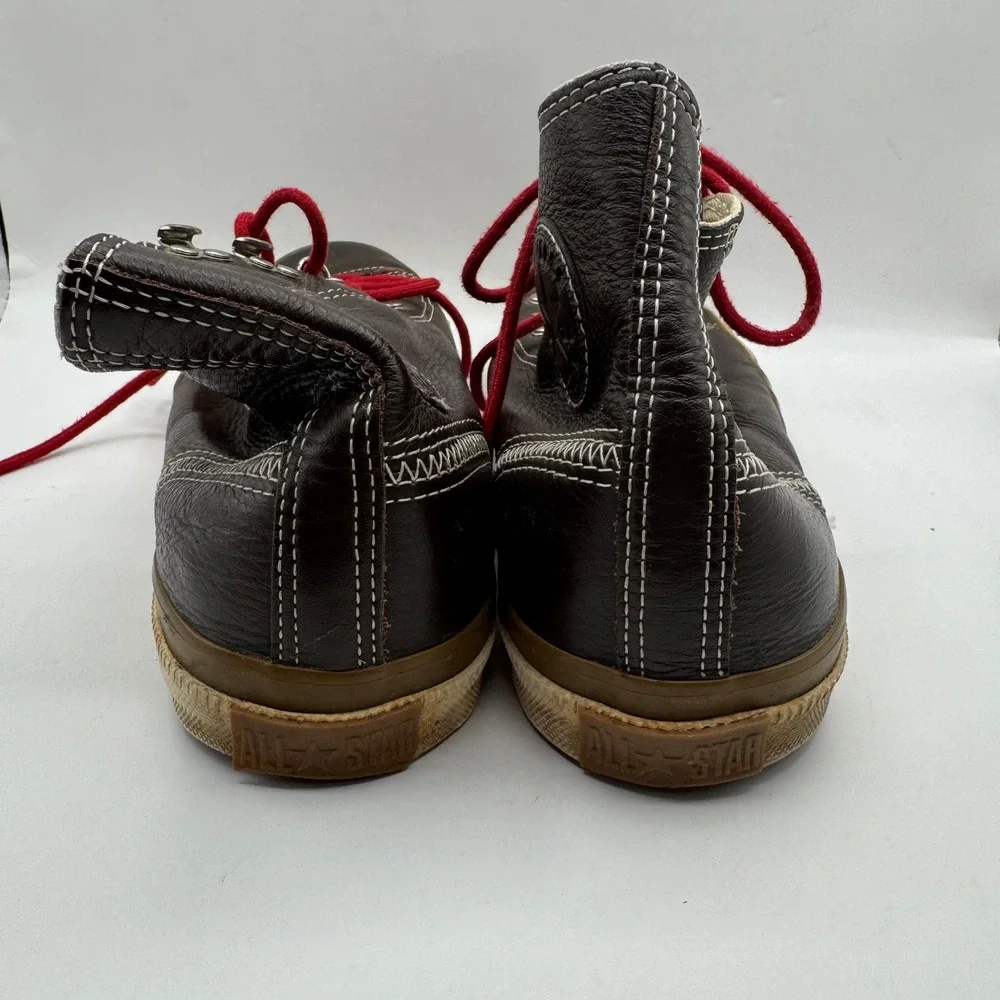Converse Chuck Taylor All Star Mens 10 Brown Leather Hi Top High Shoe Sneaker